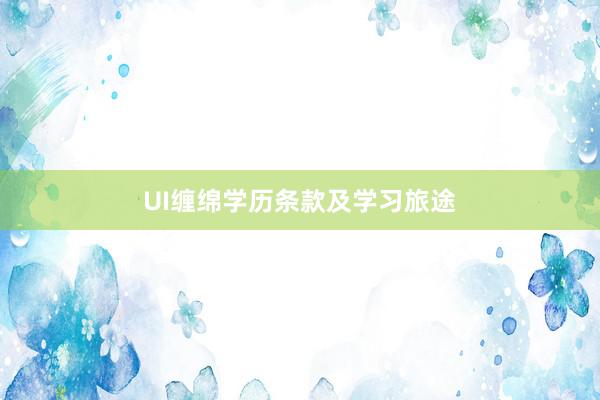 UI缠绵学历条款及学习旅途